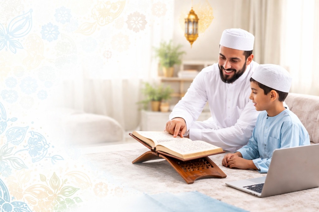 Online Quran Teacher conducting 1-on-1 personalized Quran class with Tajweed at Al Tanzeel Quran Academy